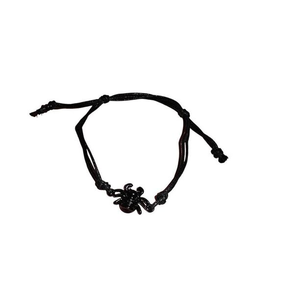 Spooky Goth Witchycore Spider Tie Bracelet - Picture 1 of 2